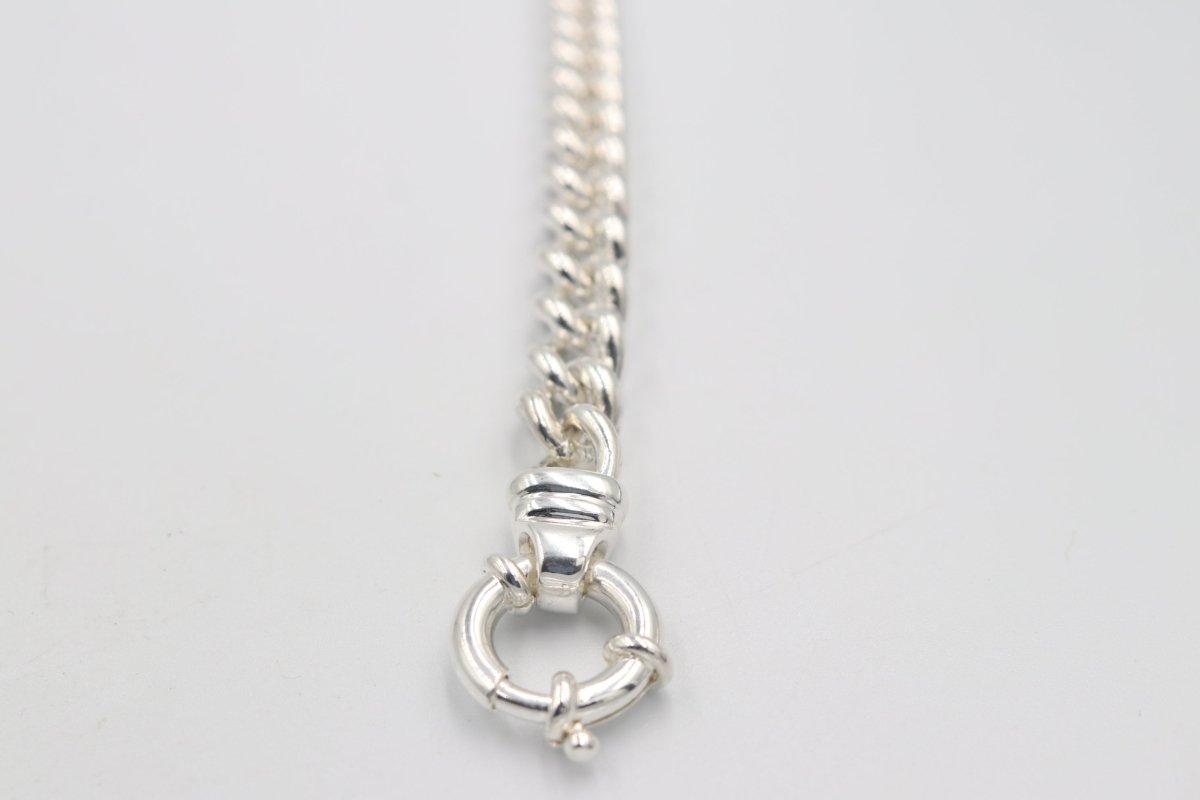 Sterling Silver Heavy Curb Bracelet
