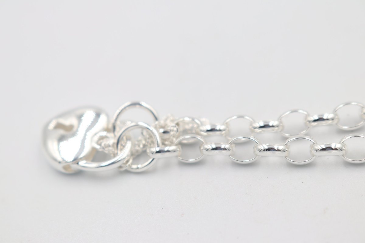 Sterling Silver Oval Belcher Bracelet