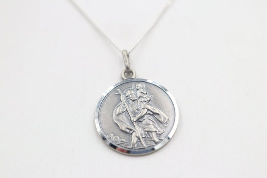 Solid Stg silver Saint Christopher Pendent UA20