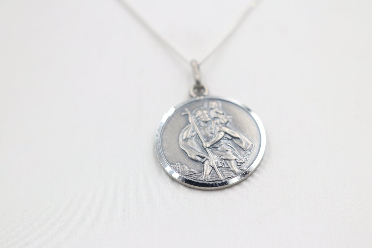Solid Stg silver Saint Christopher Pendent UA20