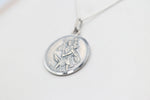 Solid Stg silver Saint Christopher Pendent