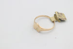 9ct Gold Girls Signet Ring with Peridot