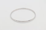 9ct White Gold Solid Bangle 4mm