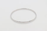 9ct White Gold Solid Bangle 4mm