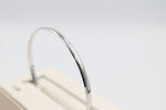 9ct White Gold Solid Bangle 4mm