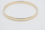 9ct Yellow Gold Solid Bangle 5.6mm
