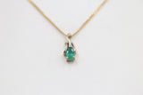 9ct Gold Genuine Emerald Pendent