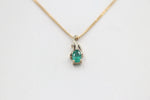 9ct Gold Genuine Emerald Pendent