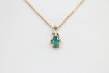 9ct Gold Genuine Emerald Pendent