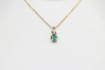 9ct Gold Genuine Emerald Pendent