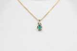 9ct Gold Genuine Emerald Pendent