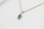 9ct Gold Genuine Emerald Pendent