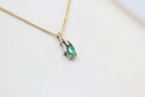 9ct Gold Genuine Emerald Pendent