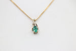 9ct Gold Genuine Emerald Pendent