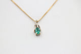 9ct Gold Genuine Emerald Pendent