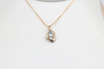 9ct Gold Genuine Aquamarine Pendent
