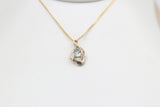 9ct Gold Genuine Aquamarine Pendent
