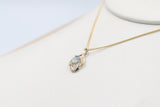 9ct Gold Genuine Aquamarine Pendent