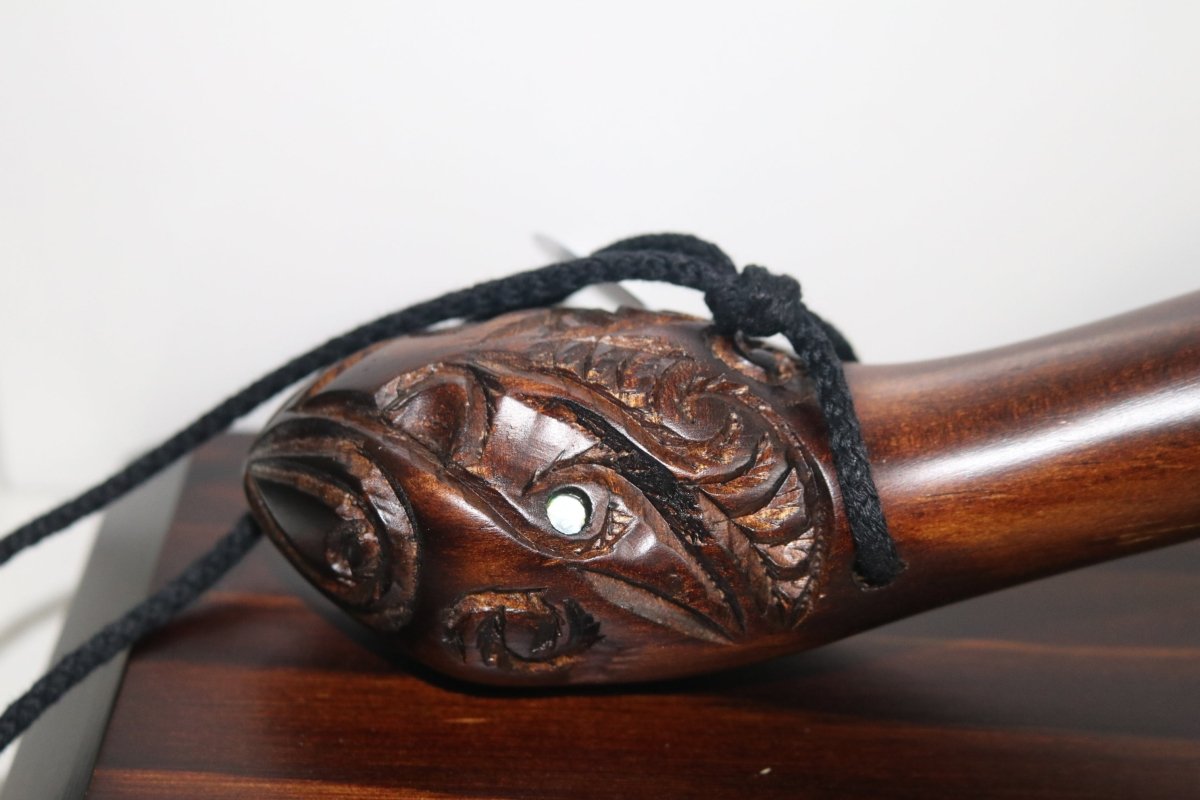Wooden Large Ceremonial adze with Greenstone