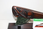 Wooden Tewha Tewha with Greenstone