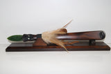 New Zealand Wood and Greenstone Taiaha with base