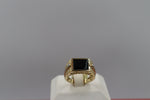9ct Gold Onyx set Mens Ring