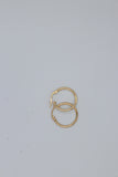 9ct Gold Plain 1.5mm Tube Hoops