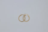 9ct Gold Plain 1.5mm Tube Hoops