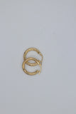 9ct Gold Plain 3mm Tube Hoops