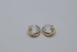 9ct Gold Two Tone 10mm Hoops