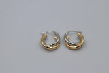 9ct Gold Two Tone 10mm Hoops