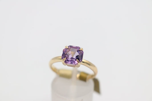 9ct Gold Genuine Amythyst Ring