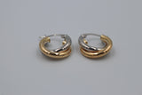 9ct Gold Two Tone 10mm Hoops