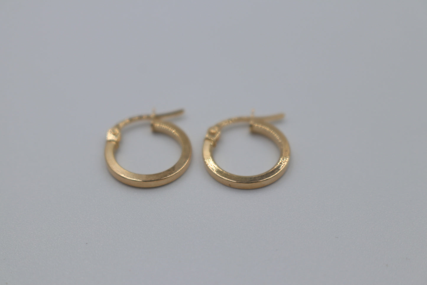 9ct Gold Plain Hoop Earrings