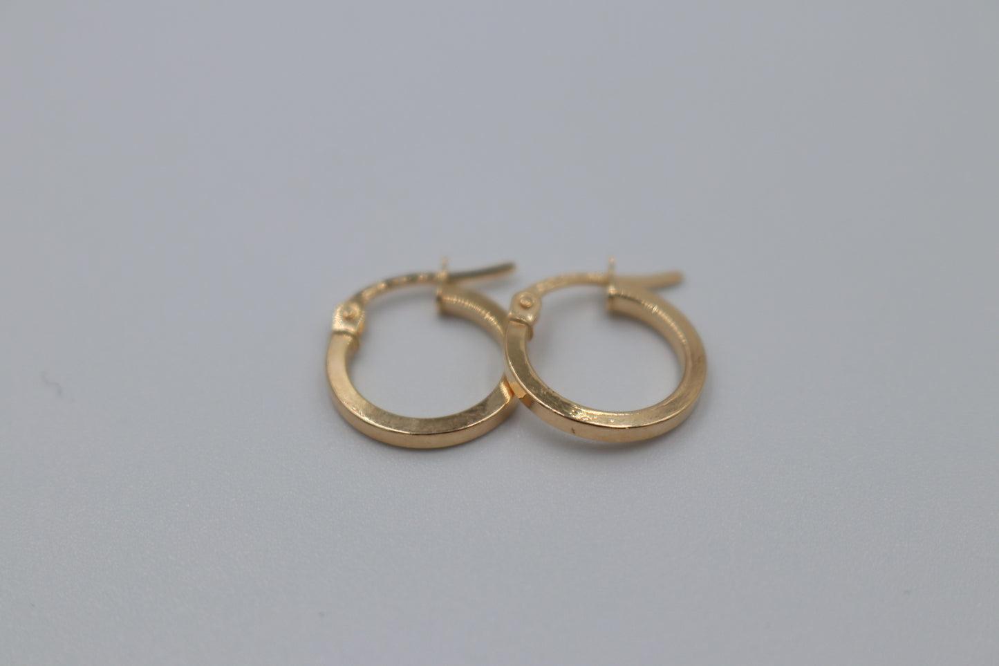 9ct Gold Plain Hoop Earrings