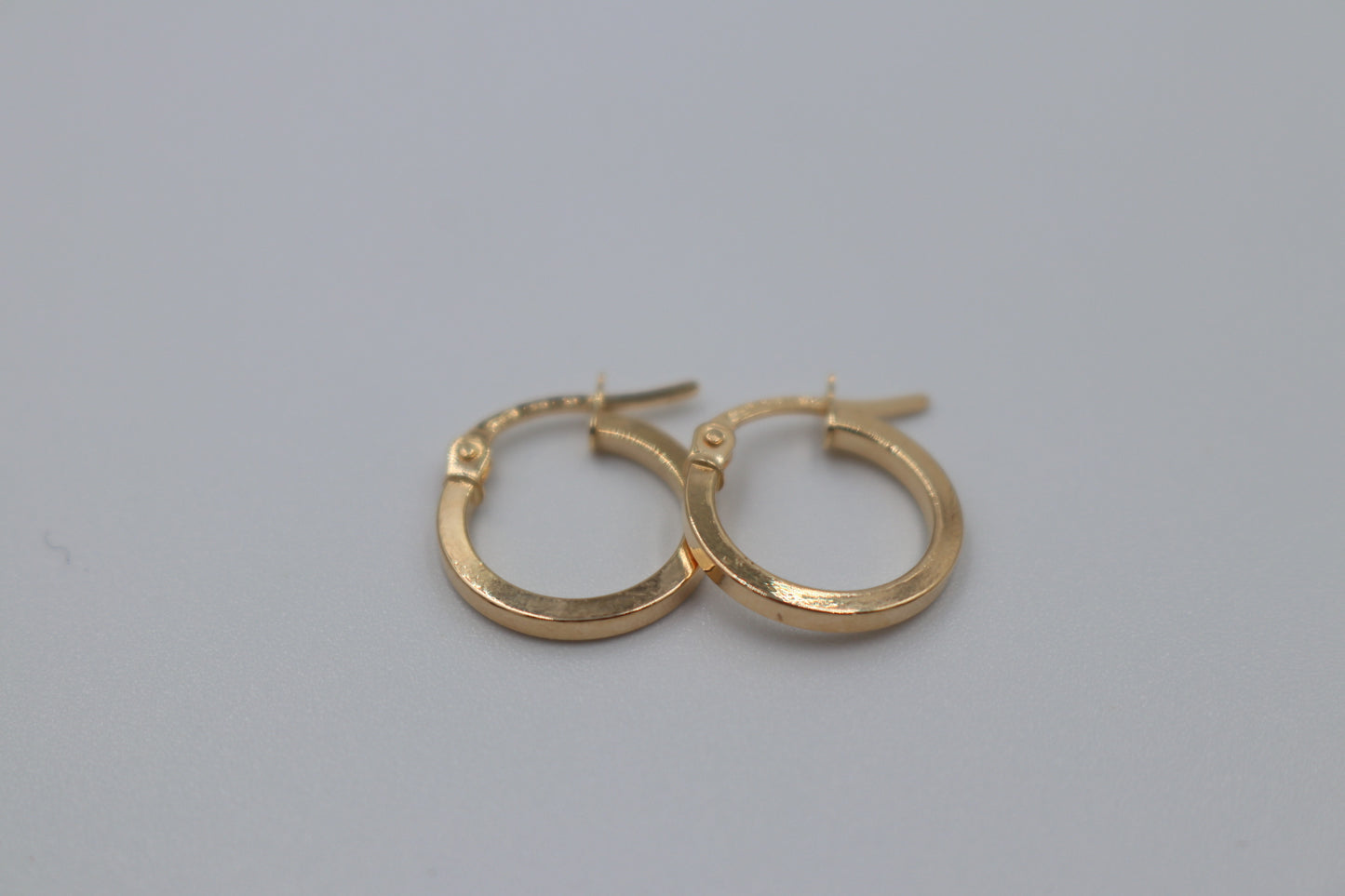 9ct Gold Plain Hoop Earrings