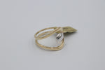 Solid 9ct Gold Two Tone Ladies Dress Ring