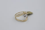 Solid 9ct Gold Two Tone Ladies Dress Ring