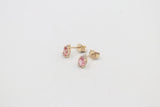 9ct Gold  Pink Sapphire & Diamond Stud