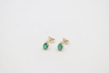 9ct Gold Emerald & Diamond Stud SYE1882