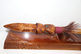 New Zealand Native Wood Taiaha with base - WM975