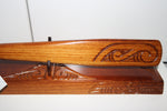 New Zealand Native Wood Taiaha with base - WM975