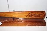 New Zealand Native Wood Taiaha with base - WM975