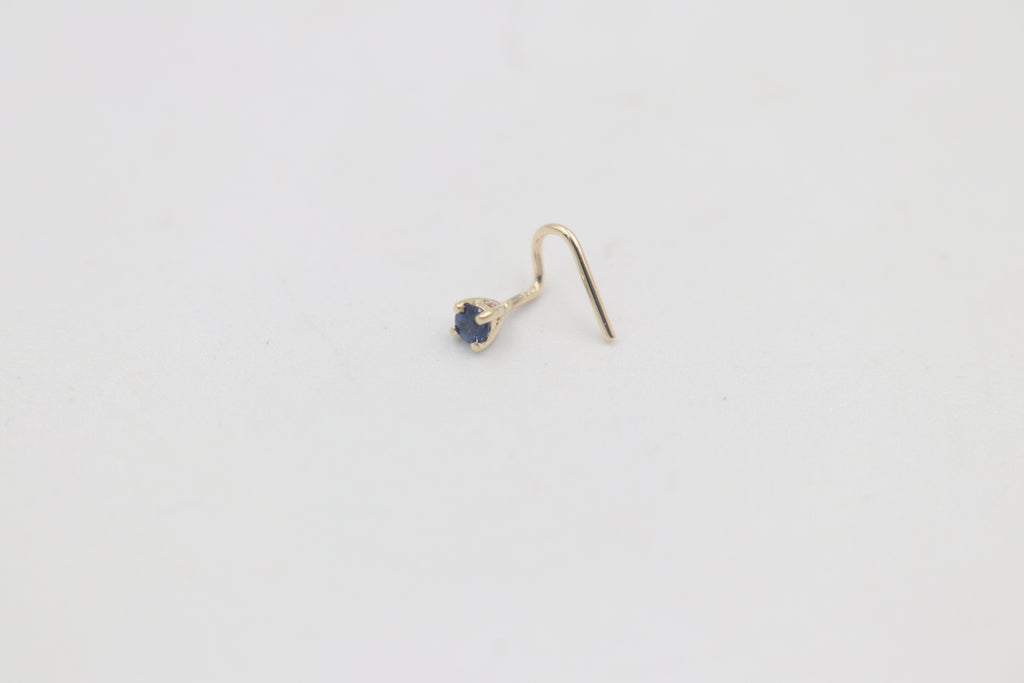 Genuine sapphire nose stud shop