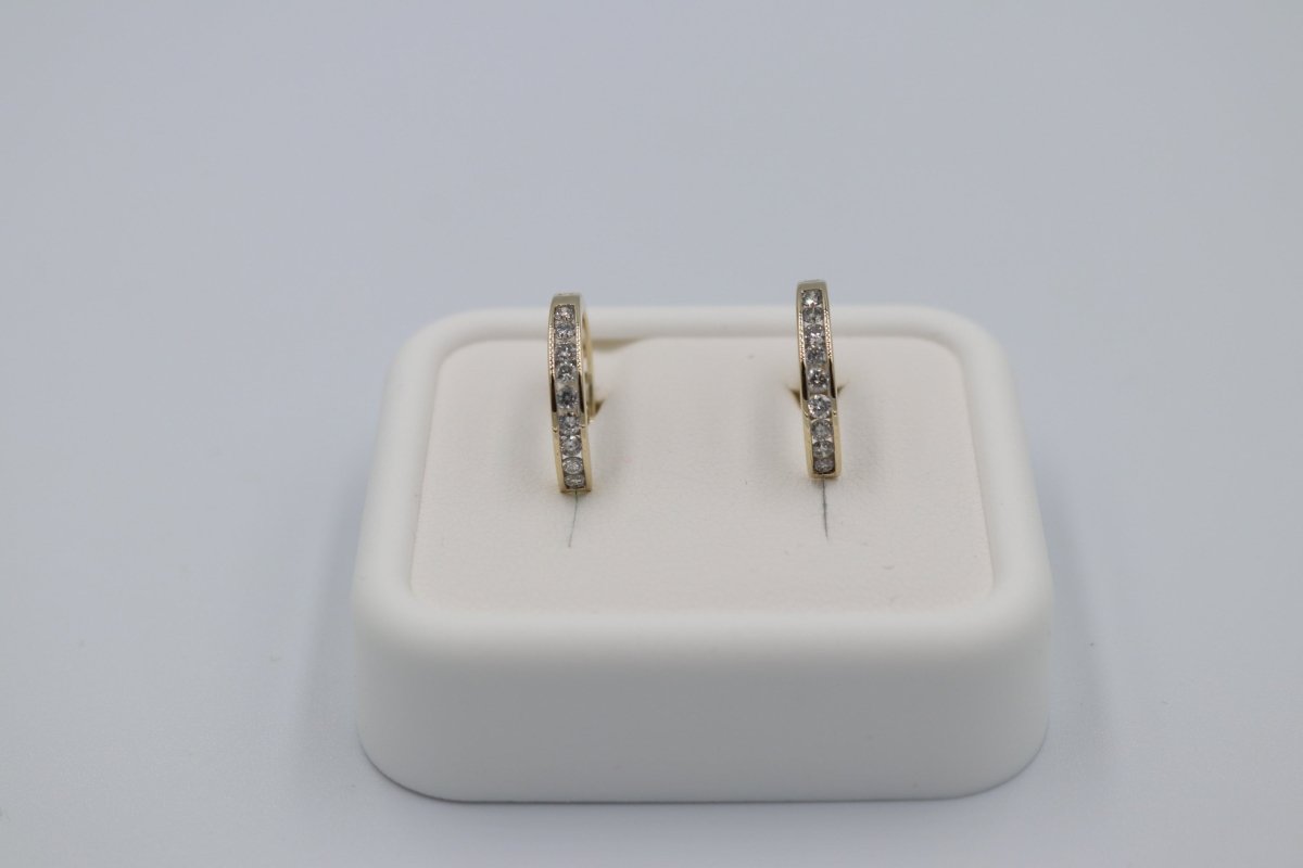 10K Gold Diamond huggies TDW 0.25 ct