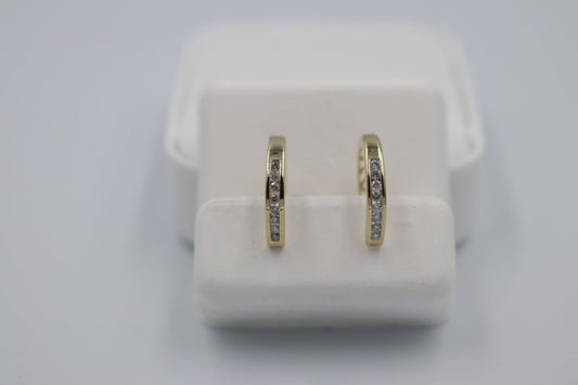 10K Gold Diamond huggies TDW 0.15 ct