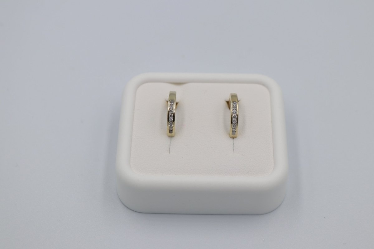 10K Gold Diamond huggies TDW 0.15 ct