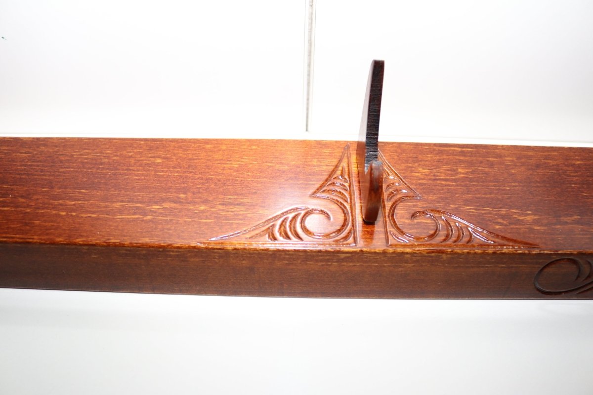 Wooden Taiaha with base and Greenstone Blade