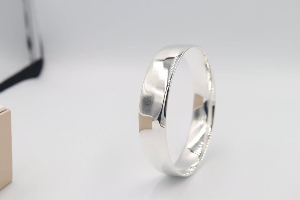 Sterling Silver Heavy Bangle SYB35 14.5mm wide