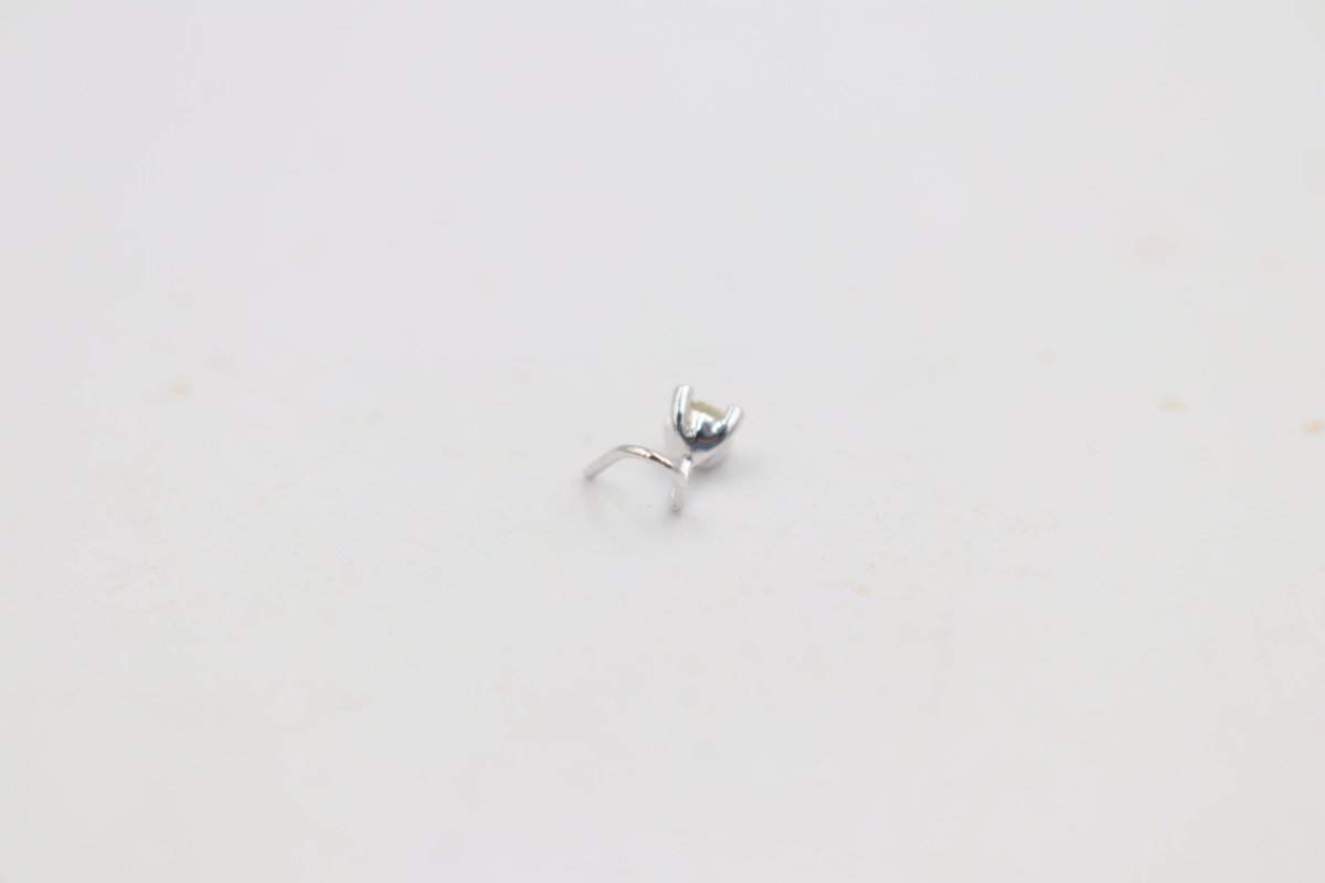 9ct White Gold Genuine Diamond Nose Stud